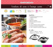 Fiche recette Viande : Tendrons de veau à l'orange cumin - PDF